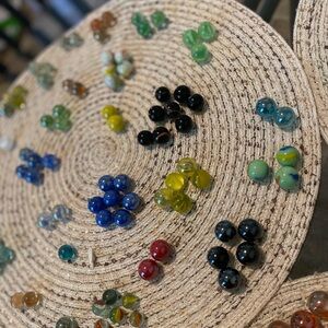 Colorful Glass Marbles Set - Vintage
